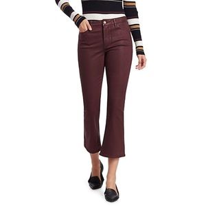 Bordeaux Le Cropped Mini Boot Coated Jeans